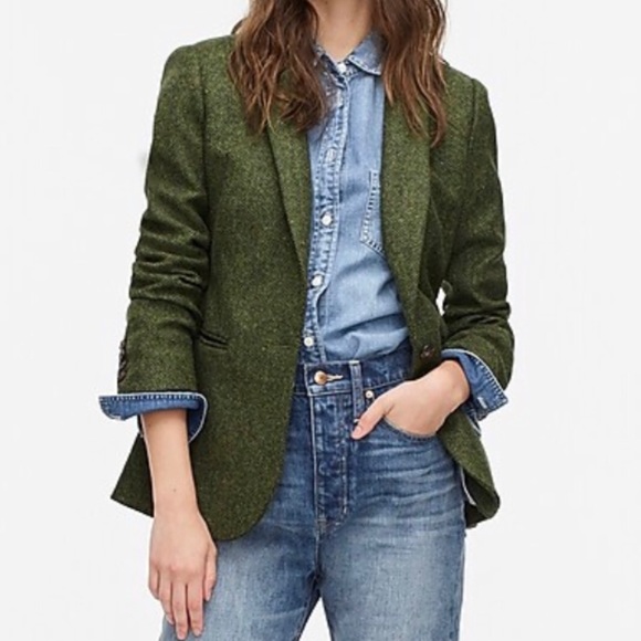 j crew green blazer